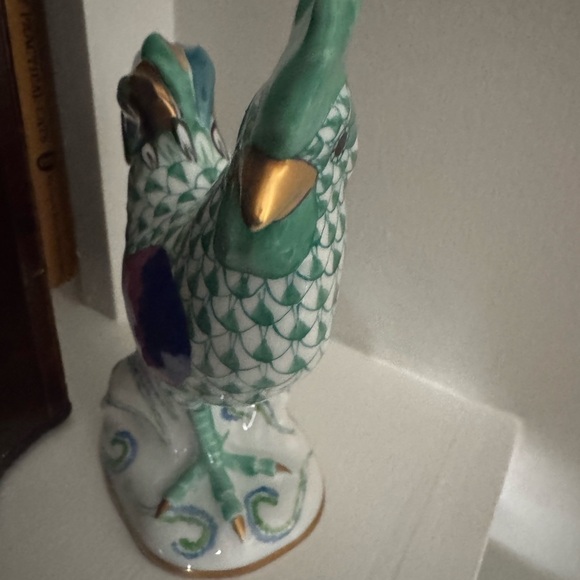 Herend Green Fishnet figurine hand painted Rooster - Picture 3 of 9